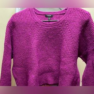 Apt 9 fushia/magenta slightly cropped sweater NWoT size xl!